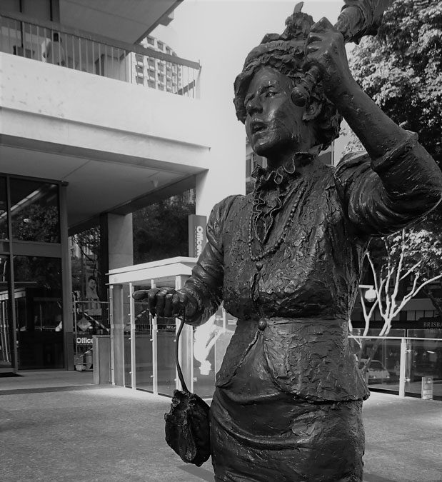 Emma Miller statue, King George Square, Brisbane